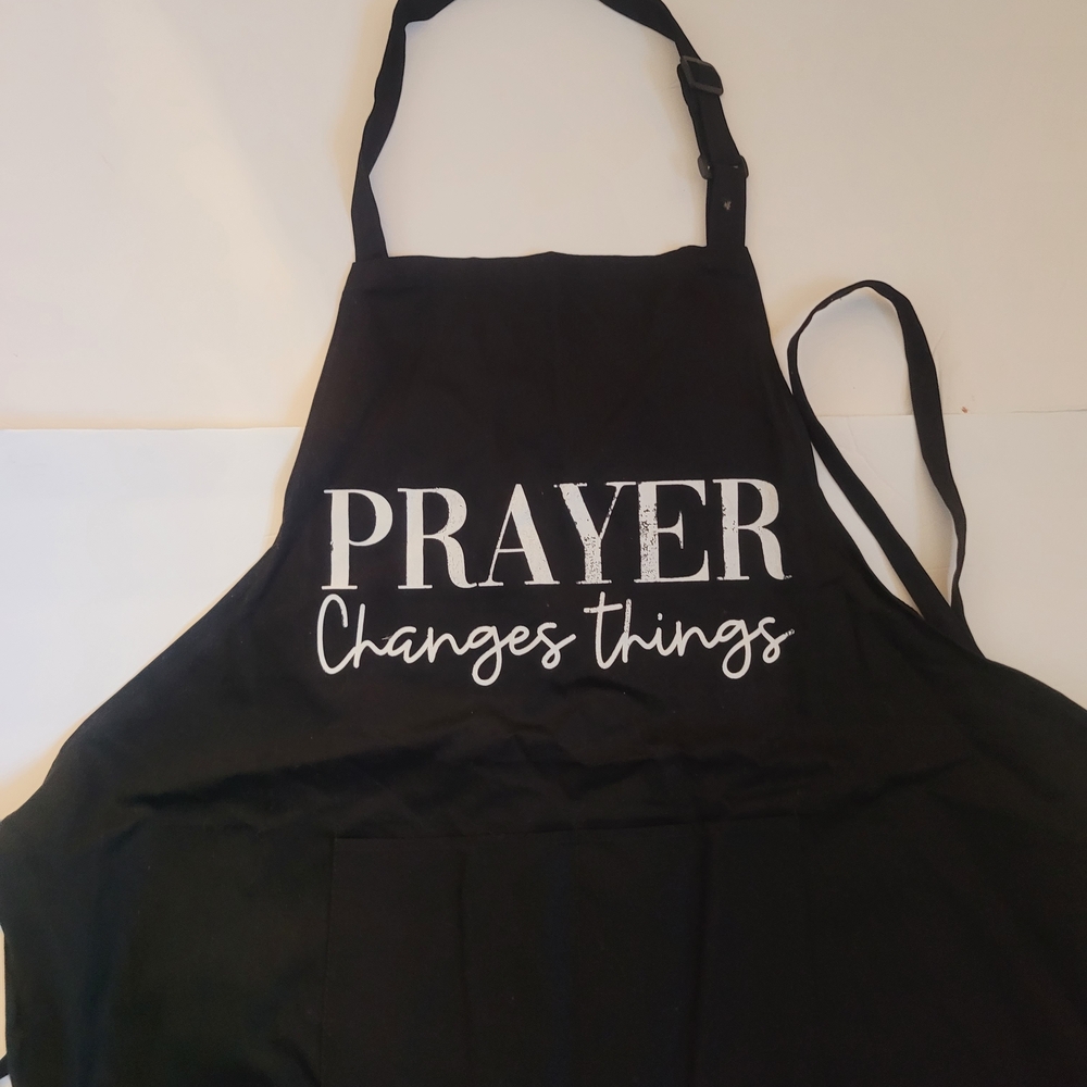 Black Apron with Inspirational Text